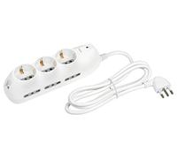 BTicino Multisocket ranura 9 - 6 prensas de derivación 10/16A + 3 enchufes estándar alemanes P30 - enchufe 10A