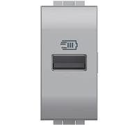 Bticino NT4191A Cargador USB con una Entrada Tipo A, para Instalar en la Placa Livinglight, para Cargar Dispositivos electrónicos de hasta 15 W, 1 módulo, Tech