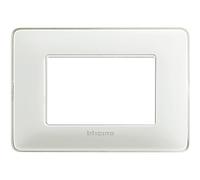 Bticino - Placa 3 módulos, Blanco, AM4803CBN