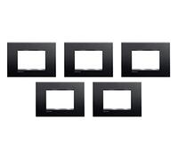 Bticino - Placa de Livinglight, negro antracito, 5 unidades