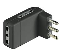 bticino S3606GE adaptador de enchufe eléctrico Antracita - Adaptador para enchufe (250 V, 16 A, Antracita, De plástico, Male connector / Female connector, CEI 23-50)