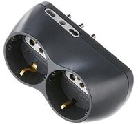 bticino S3614G adaptador de enchufe eléctrico Antracita - Adaptador para enchufe (250 V, 16 A, Antracita, Male connector / Female connector)