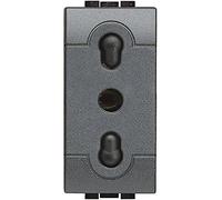Bticino SL4180 Enchufe bipaso, Gris Antracita