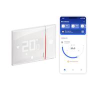 BTICINO Smarther with Netatmo, Termostato Conectado, WiFi, Control en Remoto con la App Home + Control, Compatible con Alexa, Google Assistant & Apple HomeKit, Instalación Empotrada, Blanco (XW8002E)