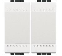 Bticino SN4001NF Livinglight Interruptor, 1P, 16 A, 1 m, Color Blanco, 1 Pezzo (Paquete de 2)