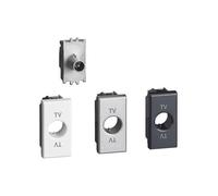BTICINO Toma TV Coaxial Pasante 14DB 1 Módulo Serie Axolute Conector Macho