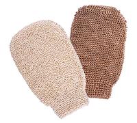 Bticx 2 guantes de ducha de doble cara exfoliantes y exfoliantes corporales, ricos en burbujas, paño exfoliante ecológico para ducha, masaje corporal de spa y eliminación de células muertas