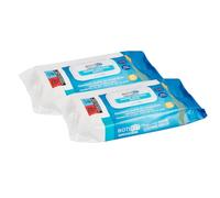 Btikit Toallitas de Higiene Corporal para Adulto, con Aceite de Almendras y Aloe Vera, 2 Paquetes x 60 Unidades
