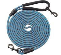 BTINESFUL Correa larga para perro, correa de entrenamiento para perros de 10/15/20/30/50 pies con mango suave, correa reflectante de cuerda resistente para perros medianos y grandes, juego al aire