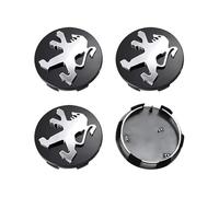 BTIQSA 4Piezas Tapacubos, para Peugeot 108 206 207 307 308 406 407 408 508 2008 3008 4008 5008 RCZ 60mm Tapas Llantas Impermeable Embellecedor para Llantas Tapas Centrales Accesorios De Coche