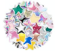 BTIYMU Pegatinas Infantiles Estrellas, Stickers Aesthetic Niños, Impermeables Vinilo Recompensa Pegatinas Kawaii Reutilizables Ordenador Decorativas para Scrapbooking Portatil Skate Regalos Bicicleta