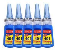 Btkigl 5 Piezas 401 Pegamento Adhesivo Rápido Instantáneo Botella Súper Pegamento Más Fuerte Pegamento Adhesivo Incoloro Líquido Súper Fuerte Multiusos