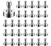 BTLIN Imanes Neodimio Pequeños, Potentes Mini Chinchetas Magnéticas para Cocina, Nevera, Oficina, Pizarra Blanca, 10x15mm, 32 Piezas