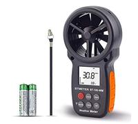 BTMETER Anemómetro digital Barómetro de mano, para velocidad del viento, temperatura y frío, medidor de presión barométrica con humedad, altitud, medidor de presión barométrica para dron de escalada