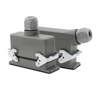 BTMFGVWLB Conector Rectangular de 24 Pines for Trabajo Pesado HDC-HE-24, Resistente al Agua, for la Industria aeronáutica(Top Outlet Line)