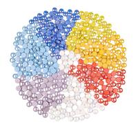 BTMIEY Azulejos de Mosaico Redondos Mini de 12mm de Jade, 500g Color Mix Iridescente, Kit de Arte de Mosaico Art Deco, 3+ Años, No Plegable