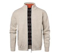 Btmpmcs Cárdigan de Punto para Hombre Casuales Chaqueta con Cremallera Suéter de Punto De Manga Larga Otoño Invierno Grueso y cálido Abrigo con Forro Polar Slim Fit Cálida