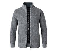 Btmpmcs Cárdigan de Punto para Hombre Casuales Chaqueta con Cremallera Suéter de Punto De Manga Larga Otoño Invierno Grueso y cálido Abrigo con Forro Polar Slim Fit Cálida