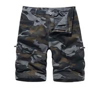 Btmpmcs Cargo Pantalón Corto para Hombre Pantalones Cortos de Camuflaje Tactical Casual Shorts de Algodón con Varios Bolsillos Verano Deportivos Bermudas de Playa Ligeros Chino Cortos de Trabajo