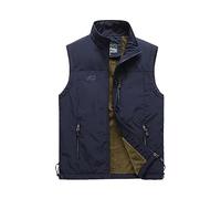 Btmpmcs Chaleco de Invierno para Hombre Chaqueta de Forro Polar Cálido Ligero Deportivos Abrigo de Pesca Exteriores Sin Mangas para Fotografía Al Aire Libre con Multibolsillos
