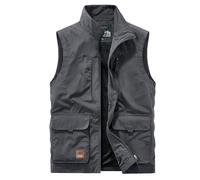 Btmpmcs Chaleco de Pesca para Hombre Reportero al Aire Libre Chalecos Multibolsillos casual transpirable Chaleco sin Mangas Acampa fotografía Chaqueta Viajes Deportes Chalecos