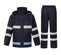 Btmpmcs Hombres Traje de Lluvia 2 Piezas Impermeable Conjunto de Chaqueta y Pantalón con Tira Reflectante Segura Chaqueta de Ciclismo con Capucha Impermeable de Adulto Classic