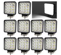 BTMTEC - 10 luces de trabajo de 48 W,10,92 cm, 4560 lm, LED para ser usado como luz de cruce o de carretera, como antinieblas delantero y trasero, etc. Para vehículos todoterreno, barcos, tractores, camiones, vehículos industriales 12 V, 24 V