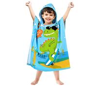 BTNEEU Toalla Infantil con Capucha Dinosaurio Toalla de Playa con Capucha Niña Toalla Poncho Niño Súper Absorbente Albornoz con Capucha Bebe Poncho Toalla Surf para Infantil de 2 a 6 Años