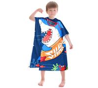 BTNEEU Toalla Infantil con Capucha Toalla de Playa con Capucha Niña Toalla Poncho Niño Súper Absorbente Poncho Toalla Bebe Albornoz con Capucha Poncho Toalla Surf para Infantil de 6 a 12 Años