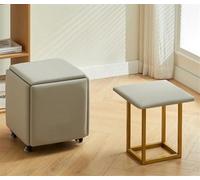 BTOIASYHF 5 En 1 Nido Ottoman Cube Silla, Taberno Cubos, Taberno Móvil, Sofá Apilable Silla Tabernos, Silla Rodante para La Sala De Estar Dormitorio
