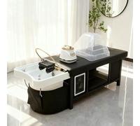 BTOIASYHF Head SPA Equipment Cama De Champú con Sistema De Circulación De Agua Y Mesa De Masaje con Vapor para Barbería, Estación De Salón, Salón De Masajes