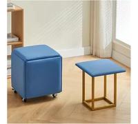BTOIASYHF Silla De Cubo Otomano De Anidación 5 En 1 Taburete De Silla De Sofá Apilable, Silla De Aderezo Móvil De Banco Otomano De Banca Cuadrada con Ruedas Giratorias para Sala De Estar