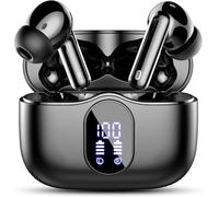 Btootos Auriculares Bluetooth, auriculares inalámbricos con aplicación Bluetooth 5.4, auriculares inalámbricos 40 horas de tiempo de reproducción, carcasa de carga LED, micrófono de reducción de ruido