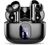 Btootos Auriculares Inalámbricos, Bluetooth 5.3 con HD Micrófono HiFi Estéreo Pantalla LED, Reducción de Ruido, 13 mm Controlador dinámico, IP7 Impermeable 36H Cascos Inalambricos