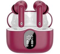 Btootos Auriculares Inalámbricos, Bluetooth 5.4 con HD Micrófono HiFi Estéreo Pantalla LED, Reducción de Ruido, 14.2 mm Controlador dinámico, IP7 Impermeable 40H Cascos Inalambricos