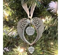 BTORER Loss of Dad - Adornos conmemorativos de Navidad con alas de ángel, regalos de condolencias - I Have a Angel Watching Over Me I Call - A Piece of My Heart Is in Heaven Decoraciones navideñas