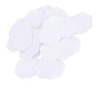 BTOSEP 100 plantillas de papel hexagonal, herramienta de costura fácil para acolchar, manualidades, tamaño de 0.6 pulgadas y 0.9 pulgadas (hexagonal de 16 mm)
