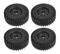 BTOSEP 4 piezas de repuesto de neumáticos de goma RC duraderos negros para coche MN86 RC, mejorar la estabilidad y el rendimiento, adecuado para el bricolaje de coches teledirigidos, 3,1 pulgadas de