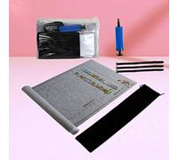 BTOSEP Alfombrilla portátil para clasificar fácilmente, alfombra de fieltro con tubo inflable para hasta 1500 piezas de rompecabezas, bolsa de almacenamiento de viaje incluida, 26 x 46 pulgadas