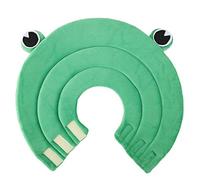 BTOSEP Anillo ajustable antifugas para perros y gatos, material de esponja duradero, collar protector para la curación de heridas, diseño de rana, 1 pieza (S)