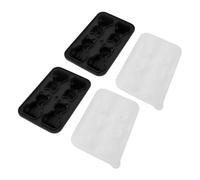 BTOSEP Bandeja de silicona para cubitos de hielo en forma de gato para bonitos cubitos de hielo 3D y fabricación de chocolate, 2 unidades, silicona reutilizable de alta calidad (negro)