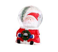 BTOSEP Bola de nieve de Navidad que cambia de color, bola de cristal iluminada, resina, cristal, bolas de Navidad, adornos con cabezas grandes (hombre de edad pequeña)