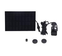 BTOSEP Bomba de agua solar 9V 1.8W eficiente sin escobillas con múltiples boquillas para jardines y piscinas