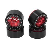 BTOSEP Bujes de rueda de aleación de aluminio duraderos de 2.2 pulgadas para la estabilidad del coche RC para Defender Axial SCX10 90046 90047 (rojo)