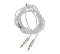 BTOSEP Cable divisor de auriculares en Y para ordenador, adaptador dual de 3,5 mm a 2,5 mm de 3,4 mm para audiófilos, 49,21 pulgadas de largo (plata)