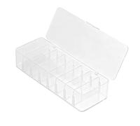 BTOSEP Caja de almacenamiento de cables de datos de escritorio, organizador duradero para cables de carga ordenados, accesorios de oficina en casa, plástico transparente, 9.8 x 3.1 x 1.8 pulgadas