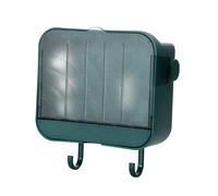 BTOSEP Caja de jabón de pared con tapa, a prueba de polvo, diseño autodrenante, para baño, cocina, lavandería, 130 g (verde)