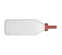 BTOSEP Comedero de leche de ternero portátil de 4 litros de gran capacidad, botella de alimentación de terneros para granjas ganaderas, plástico duradero