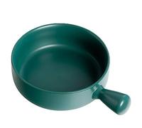 BTOSEP Cuenco de pasta de cerámica con mango, duradero y resistente a altas temperaturas, para desayuno y postre, 650 ml, tamaño 15,5 x 5 cm (verde)