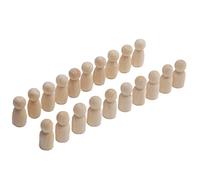BTOSEP Cuerpos de Muñecas de Clavija de Madera, 20 Piezas Artesanales sin | Acabado liso, Madera no tóxica, Actividades creativas, Juguetes para niños